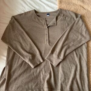 Old Navy Tan Henley Shirt